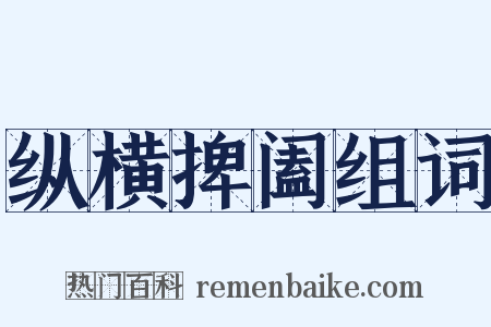纵横捭阖组词是什么意思的图片